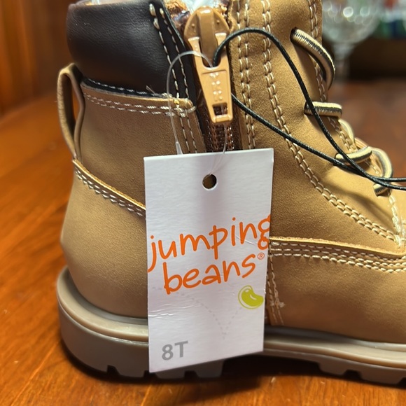 Jumping Bean 8T Brand New Toddler Donduriwheat Lace up / Side Zipper boots - Picture 7 of 11